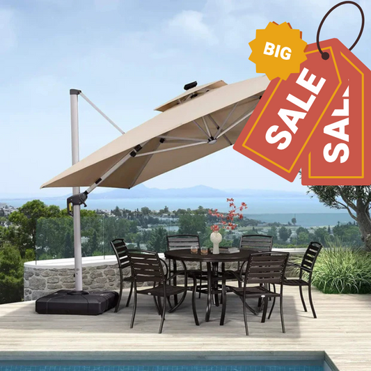 PatioGlam™ Parapluie LED à énergie solaire
