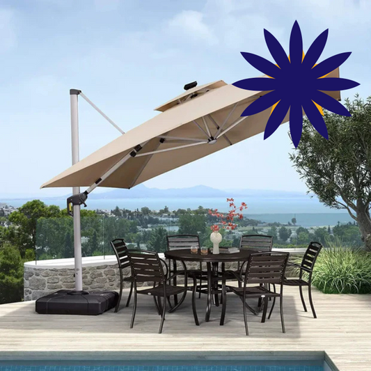 PatioGlam™ Solar-powered LED umbrella